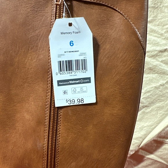 NWT Time & Tru Cognac Riding Boots - Picture 5 of 7